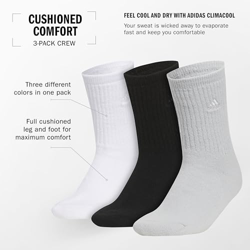 adidas Women's Super Soft Cushioned Comfort Cozy Crew Socks (3-Pair)2