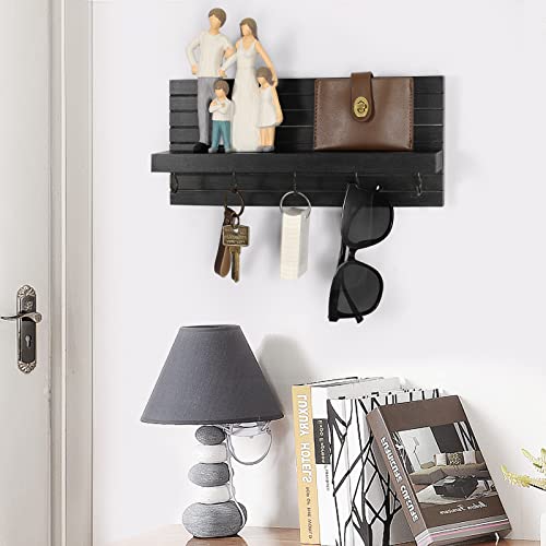 Lwenki LW-KH01 Decorative Key Holder For Wall With Shelf, Entryway Shelf With Hooks Holds Leashes, Jackets And Glasses thumb #5