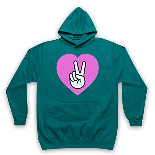 Sweat a capuche Peace and Love pour adultes My Icon Art & Clothing