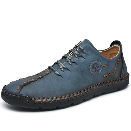 Zapatillas Running Deportivas Hombre Correr Trabajar Zapatillas de Deporte Slip On Zapatos de Cordones al Aire Libre Ligeros Transpirables Correr Gimnasio Zapatos Casuales con Plataforma