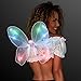 White Light Up Butterfly Fairy Wings with Multicolor Flashing Blinking LEDs