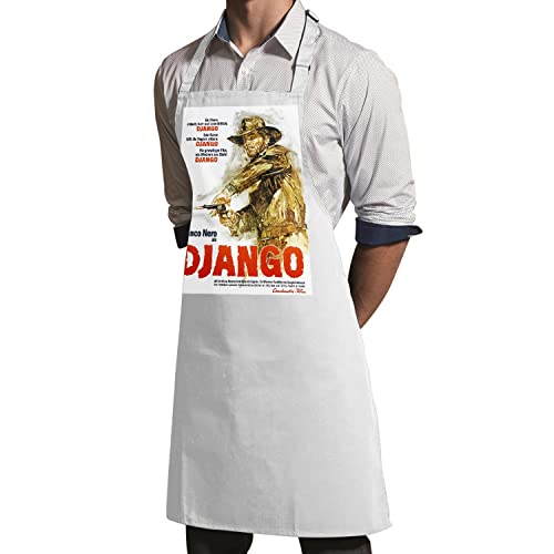 Tablier de cuisine Django blanc affiche de film cinéma vintage et rétro western