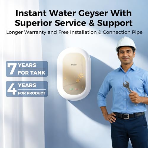 Image of Haier Instant Water Heater 3 Litre Geyser 3000W Powerful Heating| Free Installation| Advanced Multi-Layered Safety|High Rise Compatible