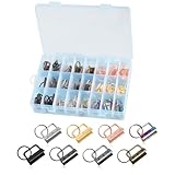 Picture of LEONTOOL 48 Pcs Key Fob Hardware Set 8 Colors Keychain Fob Hardware 1 Inch for Wristlet Keychain, Key Lanyard and Key Chain Making