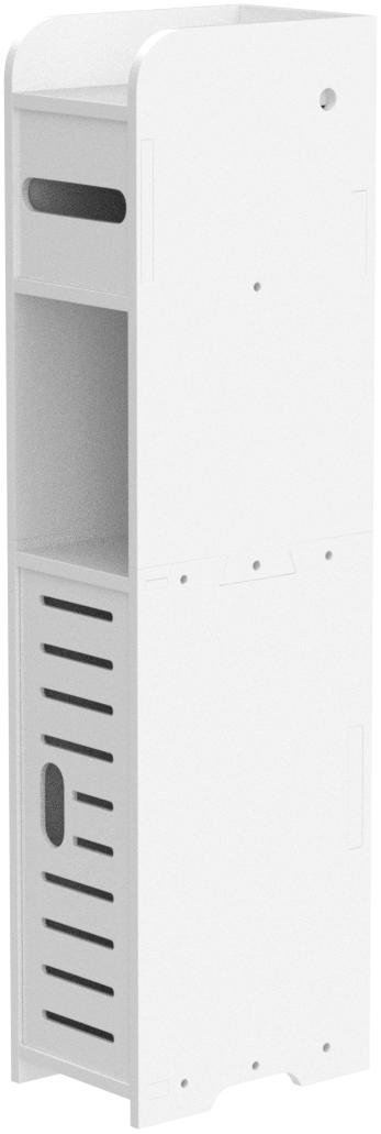 LuckyBond Small Bathroom Storage Cabinet, Corner Shelf with Door and Shelf,  Narrow Toilet Roll Holder with Storage, Slim Toilet Vanity, White, 6 W x  7.7 D x 31.5 H : Amazon.de: Home