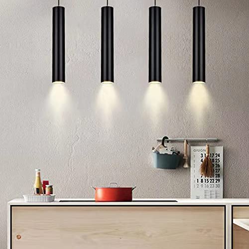 Suspension cylindrique LED noire RAGGZZ pour éclairer un îlot de cuisine - 3