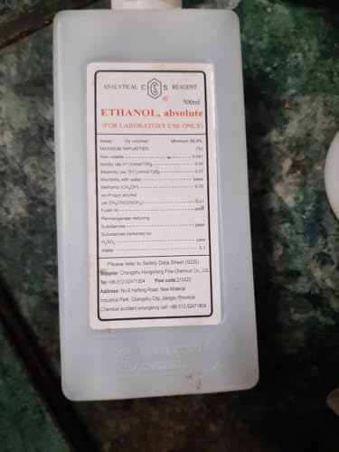 Image of Absolute Denature Ethanol 99.9%,Analytical Grade, Laboratory Grade., generic, 500ml.