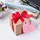 200 Stück Herz Kraftpapier Anhänger, Rosa Geschenkanhänger, Herz Kraftpapier Anhänger Etiketten Rot und Baumwollschnur 20M für Party Geburtstag Valentinstag Christmas Hochzeit