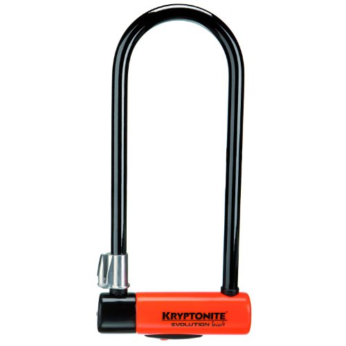 Kryptonite Evolution Series-4 LS Heavy Duty Bicycle U Lock Bike Lock with Transit FlexFrame Bracket (4-Inch x 11.5-Inch)