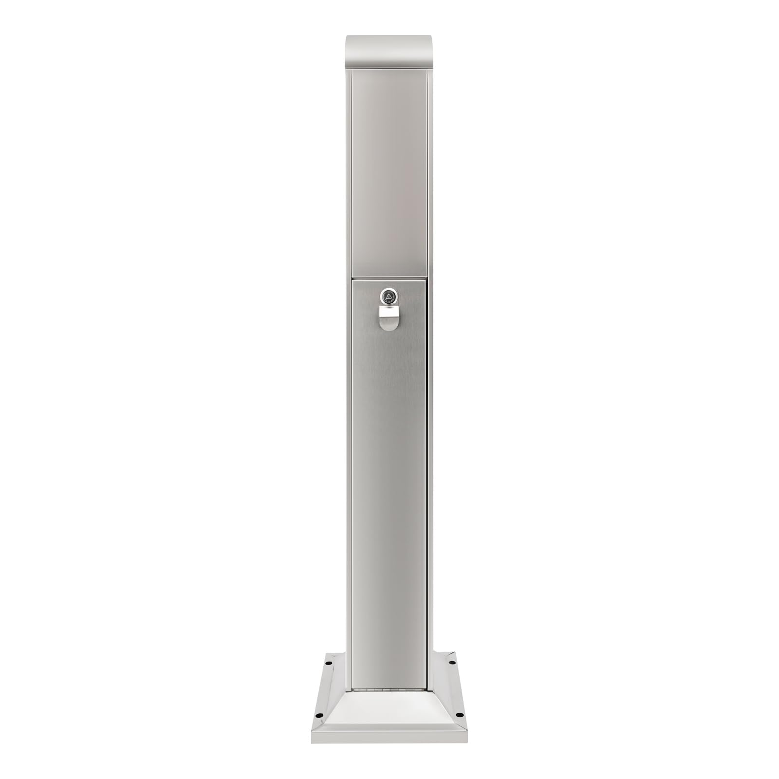 Cendrier sur pied - 24 x 24 x 110 cm - Cendrier à colonne avec seau intérieur et grille de fermeture, cendrier commercial pour intérieur et extérieur, restaurant, hôtel (argent)