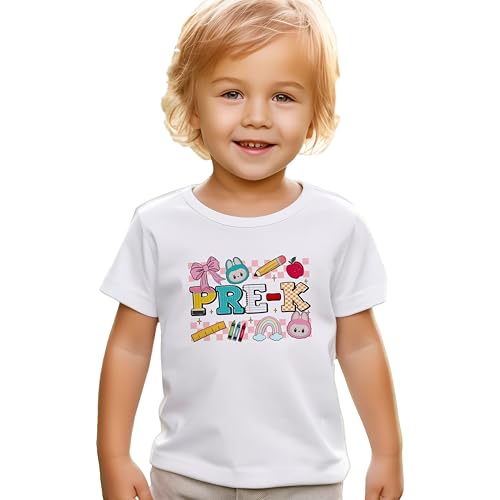 Pre-K #182 Toddler Shirts, 2T-4T, Girls, Labooboos, Cute Little Monsters, Great for The First Day of School Or Everyday