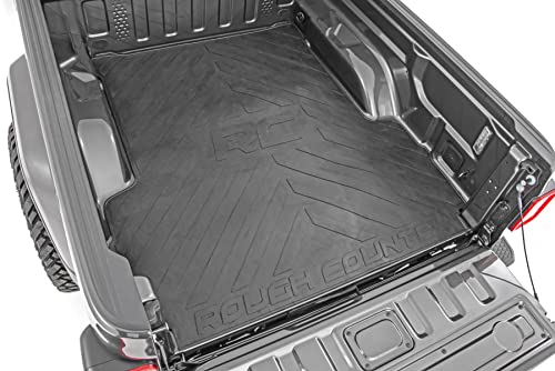 Rough Country Truck Bed Mat for Jeep Gladiator JT (2020-2025) Fits 5 Bed Tear-Resistant Heavy-Duty Rubber Non-Slip Protection