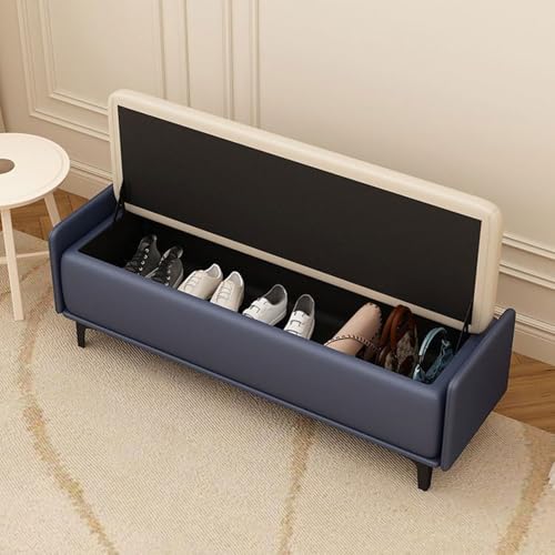 Banc à chaussures avec rangement caché pour couloir et bout de lit