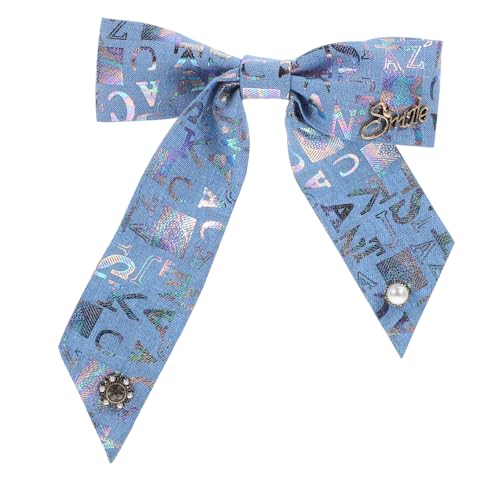 Broche de col bleue avec perles pour personnaliser vos chapeaux et vêtements