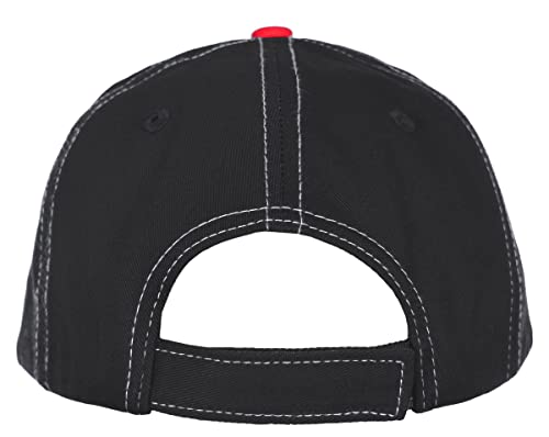 Image of JH DESIGN GROUP Men's Chevy Corvette C8 Logo Cap Adjustable Red & Black Hat