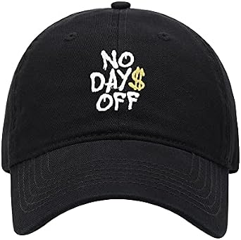 Baseball Cap Men No Days Off Embroidered Washed Cotton Dog Hat Baseball Caps