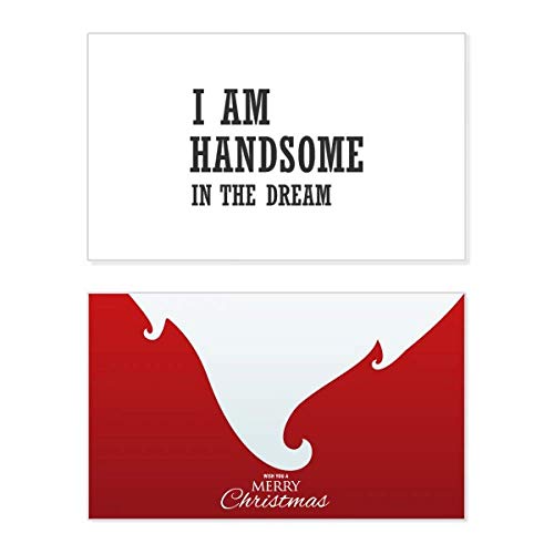 Carte de Noël vintage I am Handsome pour décorer la table du réveillon