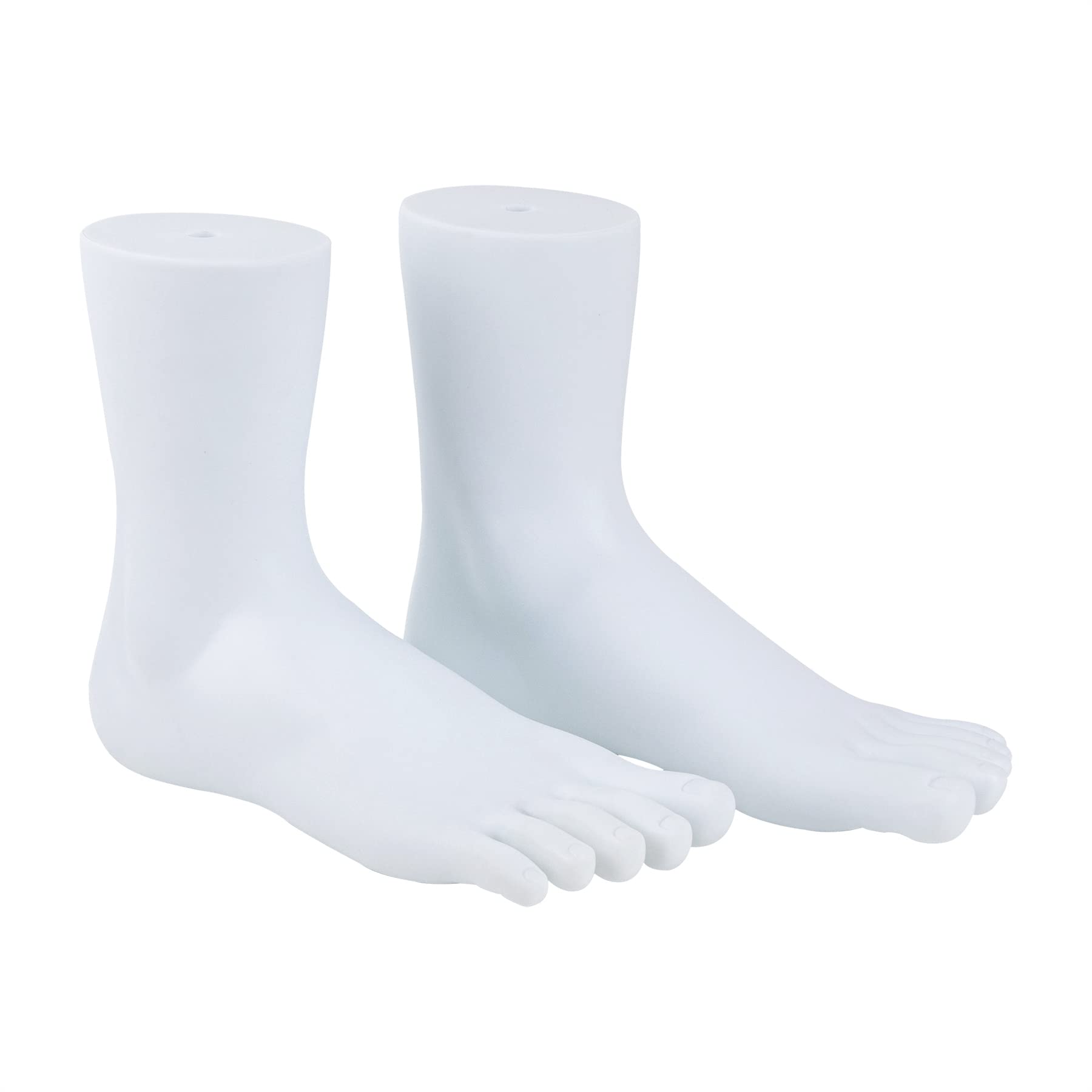 Framendino, 2 Pack White Mannequin Foot Display Holder Stand Model for Home Shop