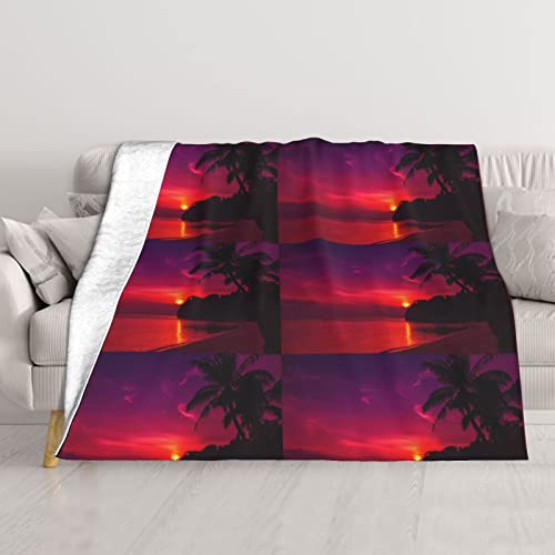 Couverture de camping BAFAFA legere avec impression coucher de soleil - 2