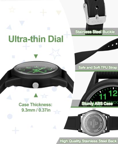 Image of Kids Analog Watch Waterproof Learning Time for Boys Girls Ages 4-12 | Soft Band, Easy to Read, Big Numbers,Simple Style, Sport, Swimming, Playing, Daily Wear, Ideal Gift for Birthday