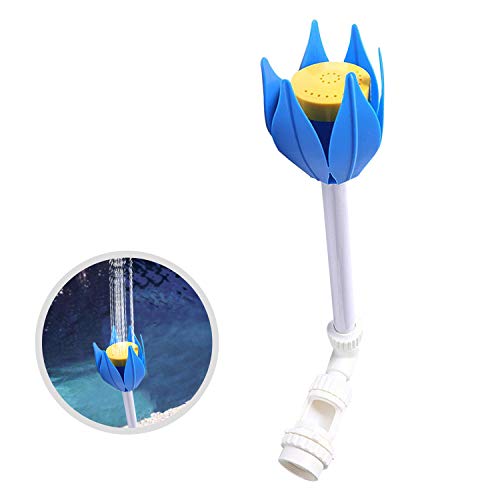 Fesjoy Swimming Pool Fountain Flower Shape Waterfall Spray Fountain Fits 1.5-inch Threaded Return Fittings Spa Swimming Pool Tools Swimming Pool Fountain