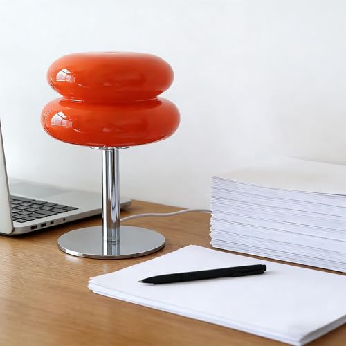 Lámpara de seta vintage con luz USB regulable para mesita de noche 6