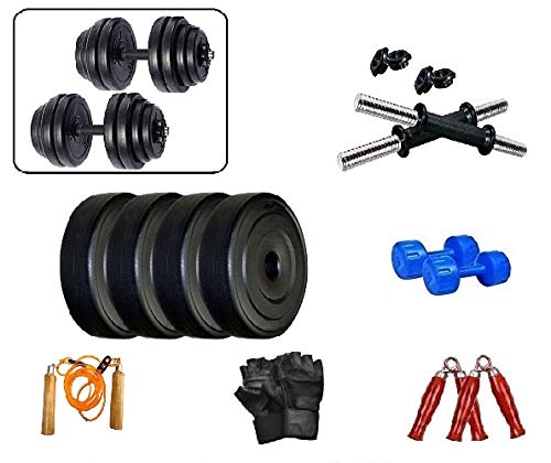Bodyfit 8KG Adjustable Dumbbells Weights Fitness Home Gym Exercise Set for Women & Men?s