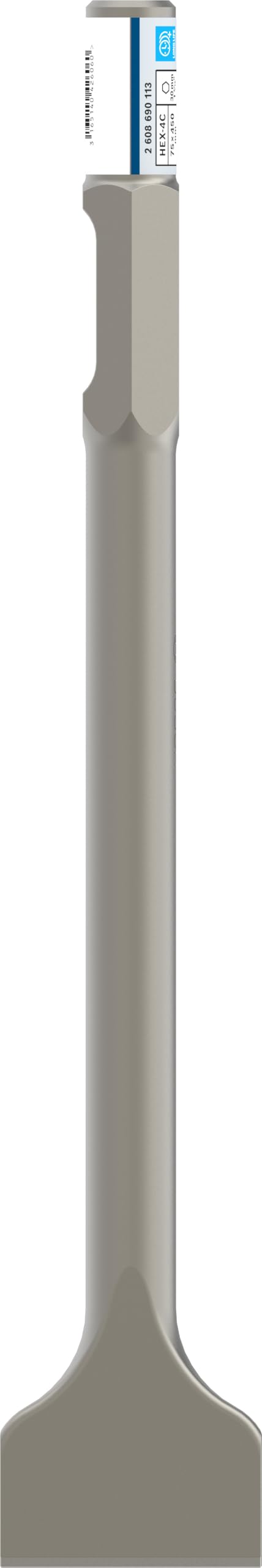 Bosch 2608690113 Burin bêche à emmanchement six pans 30 mm 450 x 75 mm, 1 pièce , 75 x 400 mm