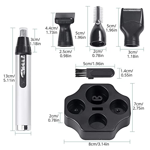 COLFULINE 4 in 1 Nasenhaartrimmer, USB Professioneller Ohrhaarschneider, Wiederaufladbarer...