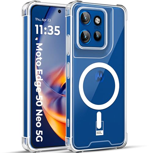 Image of A rtistque Clear Back Cover Case for Motorola Moto Edge 50 Neo 5G Compatible with Mag-Safe| Acrylic | Transparent Case | Stylish Protective Design | Moto Edge 50 Neo Back Cover - Transparent