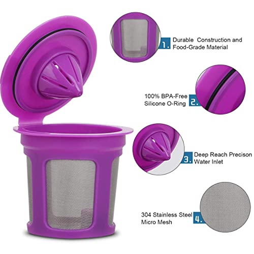 Reusable K Cups, 2 Pack Eco Friendly Stainless Steel Mesh Filter K Cup Reusable Coffee Pods - Reusable K Cups For Keurig 1.0 And 2.0 Coffee Maker #TOP1