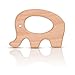 IoF 12 Pcs Teething Toys for Babies, Natural Wooden Teething Rings Baby Teether Chew Toys for Infant Toddler Teethers Crackers Animal Set Pain Relief Handmade Hanging Ring Set Toy