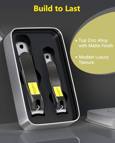 Set de 2 cortaúñas resistentes de acero inoxidable para los dedos de las manos y de los pies. Para hombre y mujer - imagen 7