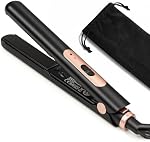 Small Flat Iron 0.7 Inch Mini Hair Straightener for Short Hair,Travel Flat Iron with Fast Heat Up,Dual Voltage Small Straightener for Bangs,Pixie Cut,Beard