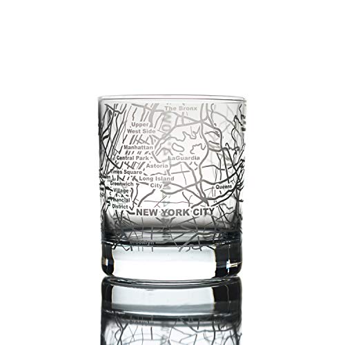 Greenline Goods Whiskey Glasses - 10 Oz Tumbler for New York Lovers