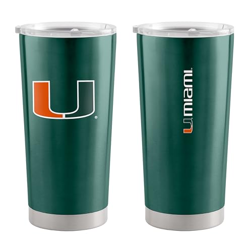 Image of Logo Brands 20 oz Powder Coat Tumbler- Insulated Tumbler with Lid for Water, Iced Tea or Coffee, Smoothie and More