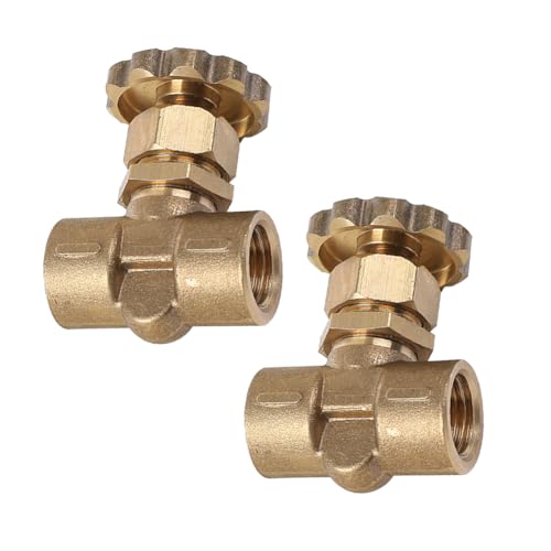 BesNPT 2Pcs Control Needle Valve 1/4" NPT Male x 1/4" NPT Male Connection by BesNPT - Used condition - US$10.91