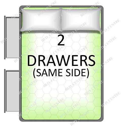 Grey Linen Memory Foam Divan Bed Set With Mattress, Headboard And 2 Free Drawers (Single)