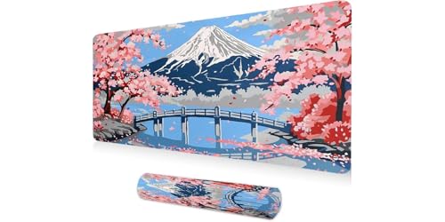 Tapis de souris grand format Mont Fuji Japon : une idée cadeau originale pour bureau