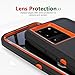 WOGROO Case for Galaxy S20 Ultra, Heavy-Duty Tough Rugged Shockproof Drop Protective Cover Cases for Samsung Galaxy S20 Ultra, Black+Orange