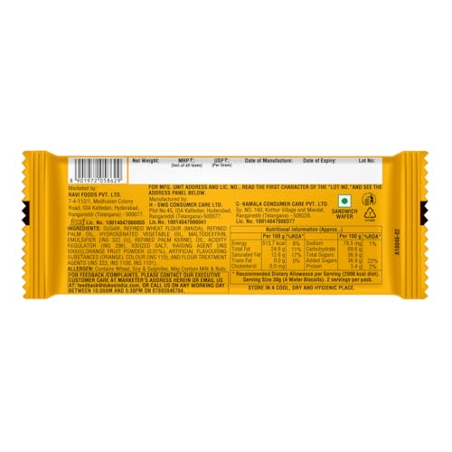 Image of Dukes Waffy - Orange flavoured creamy & crunchy Wafers (60 /55 grams)