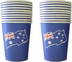 Amazon.com: Australian Flag Paper Cups (20 Pack) : Toys & Games