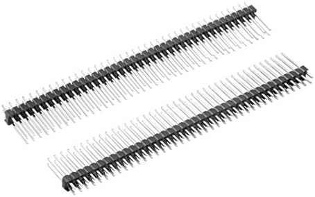 Sourcingmap 5Pcs 2.54mm Pitch 40-Pin 19mm Length Double Row Straight Connector Pin Header Strip for Prototype Shield