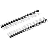 Sourcingmap 5Pcs 2.54mm Pitch 40-Pin 20mm Length Double Row Straight Connector Pin Header Strip for Prototype Shield