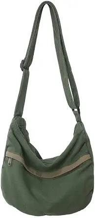 Pragari Canvas Messenger Bag Hobo Crossbody Bag for Women Shoulder Tote Handbag