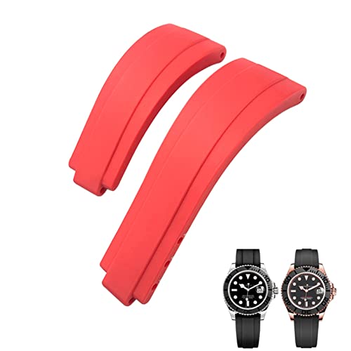 Hebilla Corta de Goma de 20mm y 21mm Apta para el Papel OYSTERFLEX Yacht Master Correa de Silicona para muñeca pequeña