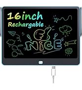 16 Inch LCD Writing Tablet for Kids, Color Screen Drawing Pad with 2 Pens, Rechargeable Toddler T...