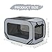 94*53*53 cm Hundetransportbox Faltbar, Doppeltüren Pop-Up-Transportbox Hund Katze, Oxford Stoff Hundebox Auto Hundetasche Robust, Tragbarer Hunde Transportboxen für Katzen & Hunde bis 29.5 kg, Grau