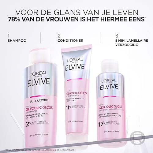 L’Oréal Paris Elvive Glycolic Gloss Set – 200/150/200ml - View 5