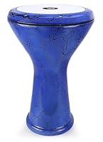 Orientalische Solo Darbuka mit Zubehör gerissener Lack Effeckt Blau/Schwarz
